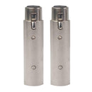 Metal 3Pin Female XLR Socket to 5Pin XLR Male DMX Audio Plug Adapter Connector