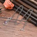Fashion Love Heart Moon Pendant Choker OT Buckle Neckalce Jewelry Accessorie Gw
