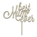 Wood Cake Toppers Best Mom Ever Cake Decorations Party Supplies .