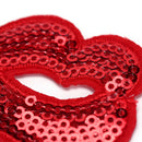 Embroidery Iron sew on patch applique DIY clothing Sequins Red lips 5.4*4cm  JR