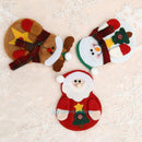 3pcs Christmas Santa Claus Fork Bag Cover Tableware Cutlery Holder Table Decor
