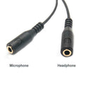 Audio Cable Y Splitter Cable 2.5mm 1 Male To 3.5mm 2
