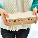 2 Layer Wooden Pencil Case Pen Holder With Black Board for Students Pretty D7S2