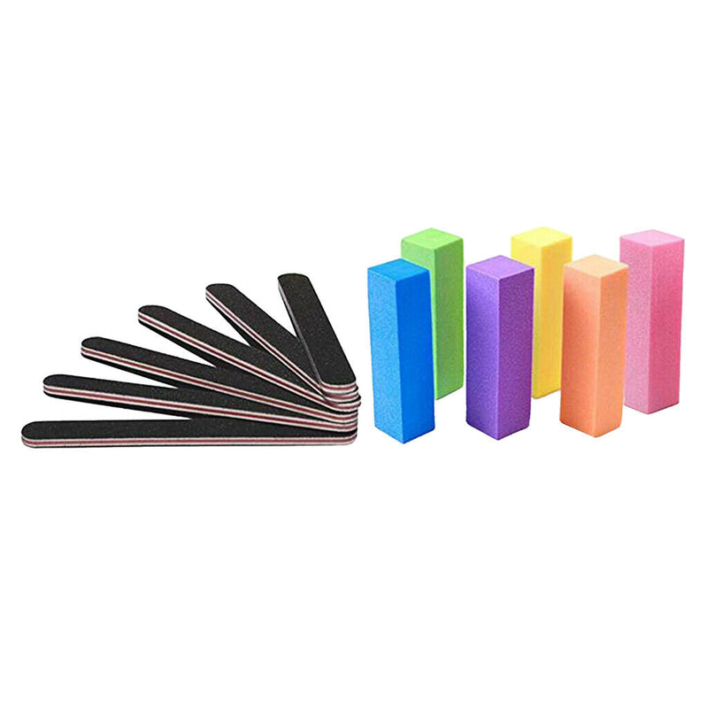 12Pcs Nail Art Buffer Files Block Manicure Buffing Sanding Polish