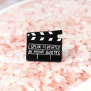 Movie Ticket Pin Brooch Creative Enamel Jacket Lapel Badges Christmas Jewelry