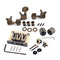 Alloy Cigar Box Guitar Saddle Bridge Tailpiece Set, Bronze, Musical Instrument