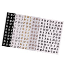 5Pcs Letter Alphabet DIY Nail Art Stickers Tips Decoration Decals Stencils