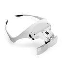 Head Magnifier with 2 LED Lights Magnifying Glass Loupe Hands Free Lamp Headband