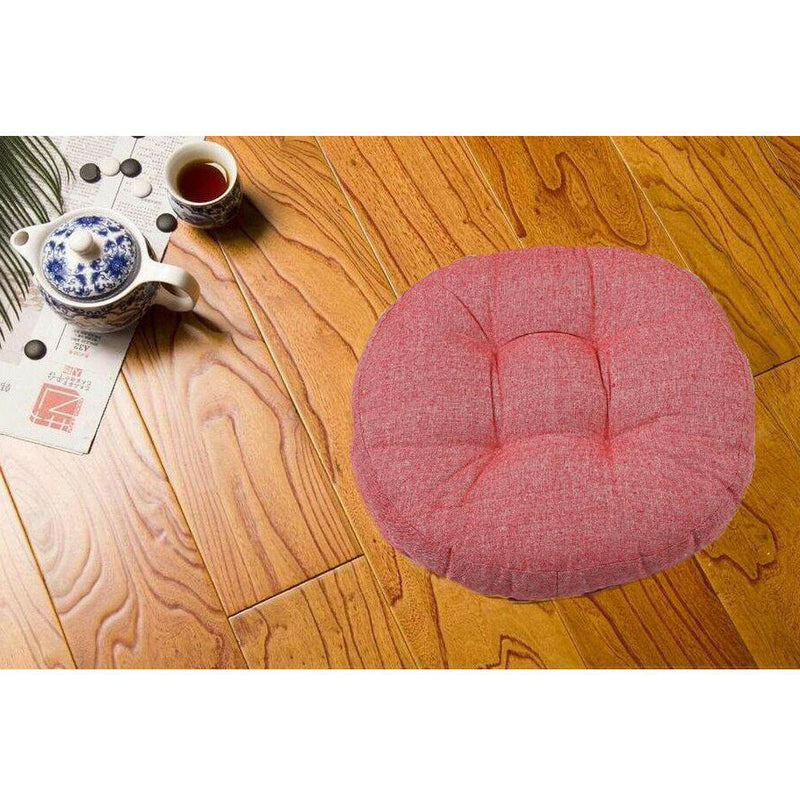 45cm Tatami Cushion Handmade Pillow Floor Chair Seat, Cotton, Red