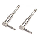 2Pieces 6.35 mm (1/4") Male Right Angle TS Audio Plug Connector Adapter
