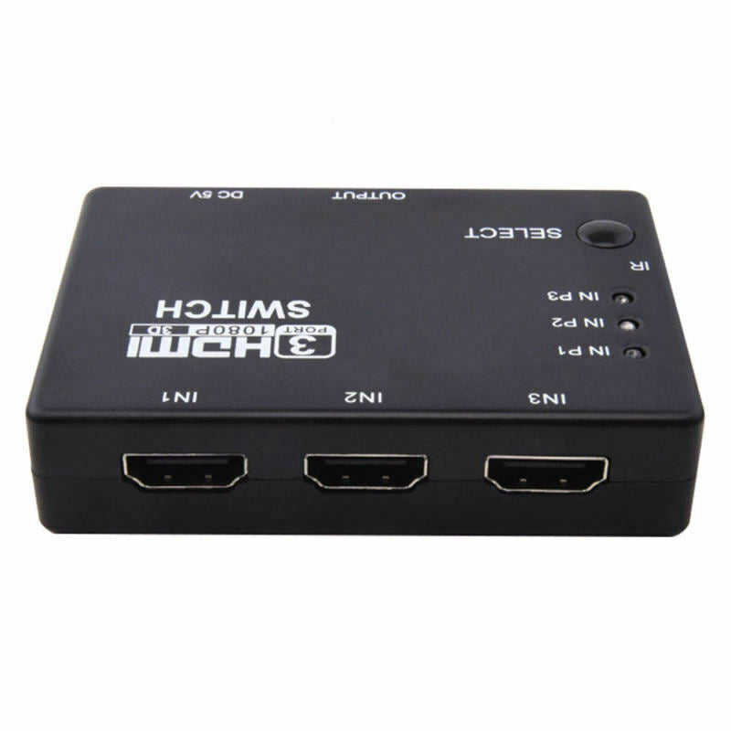 3 x 1 HDMI Switch 4k Splitter Switch Switcher Hub IR Remote 1080p For HD BCG