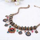 Women Elegant Jewelry Retro Boho Style Pendant Chunky Chain Necklace Choker Gift