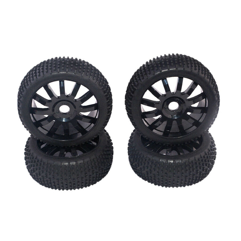 4pcs 1:8 Rubber Tires & Wheel Rim Fit for HPI RC Buggy Car Parts Accessories