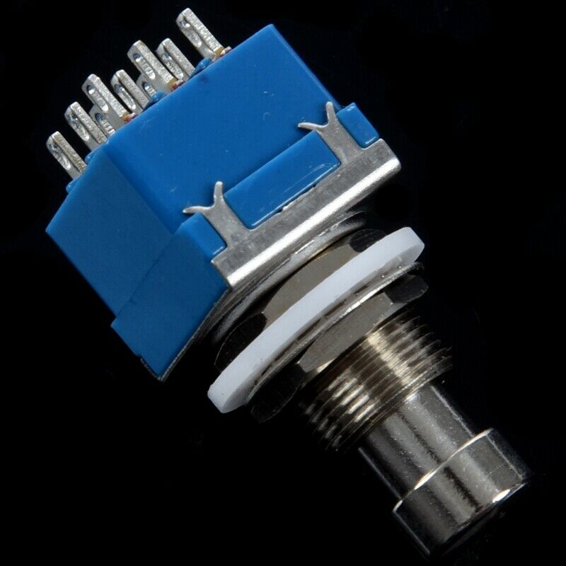 3Pcs 9-Pin 3PDT Guitar Effects Pedal Box Stomp Foot Metal Switch True Bypas