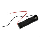 Battery Storage Case Box Holder for 1 x 18650 with 6 Wire Lead Black Y4T5