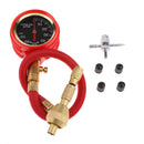 Durable Mechanical Pointer Tire Pressure Gauge Tyre Deflator Kit w/ 4 Valve Cap