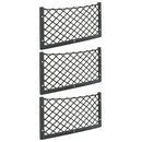 3pcs 38x16cm Car Bus Net Pocket Seat Back Mobile Phone Debris Storage Bag