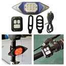 Bike LED Turn Signal Blinker Tail Light Indicator Rechargeable Blue