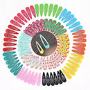 100Pcs Cute Snap Hair Clips Lot No Slip Barrettes For Baby Kids Girls Multicolor