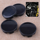 4x 58mm/53mm Black Car Wheel Center Hub Caps Decorative Cover ABS Plastic Cover