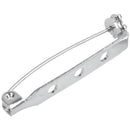 100 x Brooch Bar Backs Safety Pins Badge Fasteners For Jewellery Findings M M5C7