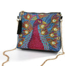 DIY Peafowl Special Shaped Diamond Painting Leather Chain Crossbody Bags