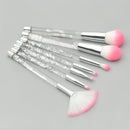 New 7Pcs Glitter Liquid Handle Makeup Brush Set Foundation Blending Power E