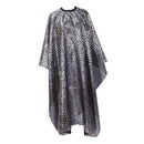Salon Cape,Black with Peacock Feather Print Waterproof Hairdressing Hair Cutting