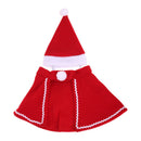 Christmas Dog Cloak Hat Set Pet Dog Coat Cape Dog Clothes Puppy ApparelB Hn