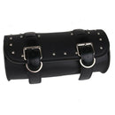 Motorcycle Black Synthetic Leather Tool Roll Bag Saddle Bag Storage For Har M4A4
