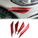 4 Pcs Universal Car Front Bumper Lip Splitter Trim Fin Body Spoiler Cana EVN