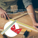 Woodworking Center Scriber 45 Degree Angle Line Gauge Carpenter Ruler Gauge Tool