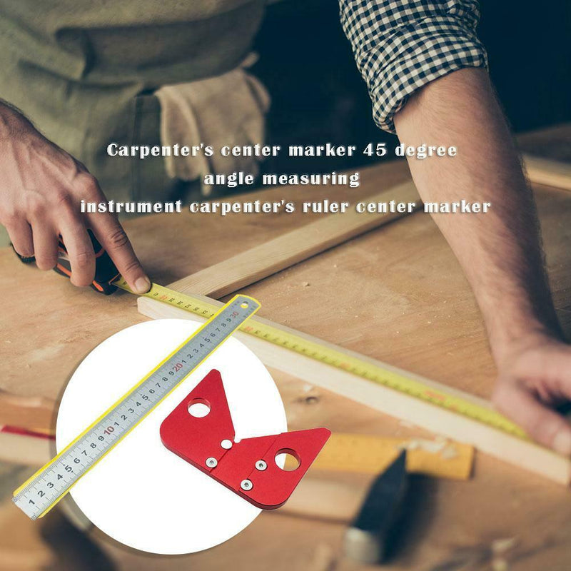 Woodworking Center Scriber 45 Degree Angle Line Gauge Carpenter Ruler Gauge Tool