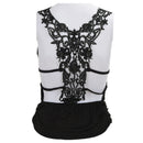 Sexy Women Tank Top Lace Open Back Night Club Camisole Vest Top Black S