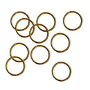 Pack 20 Brass Split Ring Key Chain Hook Loop Hoop Keyring Keychain - 20/25mm