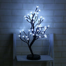 48 Leds Cherry Blossom Desk Top Bonsai Tree Light White 0.52M Black Branche