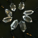 100% Natural Quartz Crystal Pendulum Pendant Necklace Chakra Healing Rock Stone