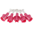 5pcs Plastic Cookie Cutter Cake Mold Star Button Plum Heart Biscuit Sugarcr- OZ