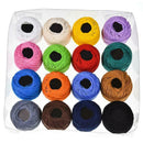 16Pcs 50M/Roll Cotton Diy Craft Embroidery Thread Cross Stitch Knitting Dye T4P5
