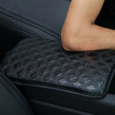 Universal Car Armrest Pad Cover Auto Center Console PU Leather Cushion Black