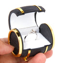 Plastic Beer Barrel Shape Velvet Ring Earrings Jewelry Display Storage Box