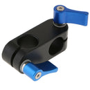 15mm Rod Clamp for Camera Rig Camcorder Support Kit System Clip Alloy Blue