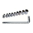 10 x Wrench Spanner Set 8-24mm Chrome Plated Vehicle Rod Sleeve Repair Tools