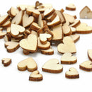 100pcs Rustic Wooden Love Heart Wedding Table Scatter Decoration Crafts  Z