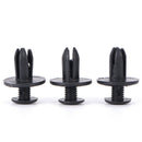50Pcs 8 mm Auto Car Bumper Fender Retainer Push Black Plastic Clips Fasteners LJ