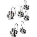 12Pcs Set Cat Footprint Decorative Shower Curtain Hooks Rust Proof Rings Ha