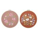 2x Handmade Craft Cross Stitch Kit DIY Tools With Floral