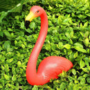 2Pcs Pink & Red Plastic Flamingo Yard Garden Lawn Art Ornaments Decor