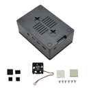 For Raspberry Pi 4B Protective ABS Case with Cooling Fan Aluminum HeatSink