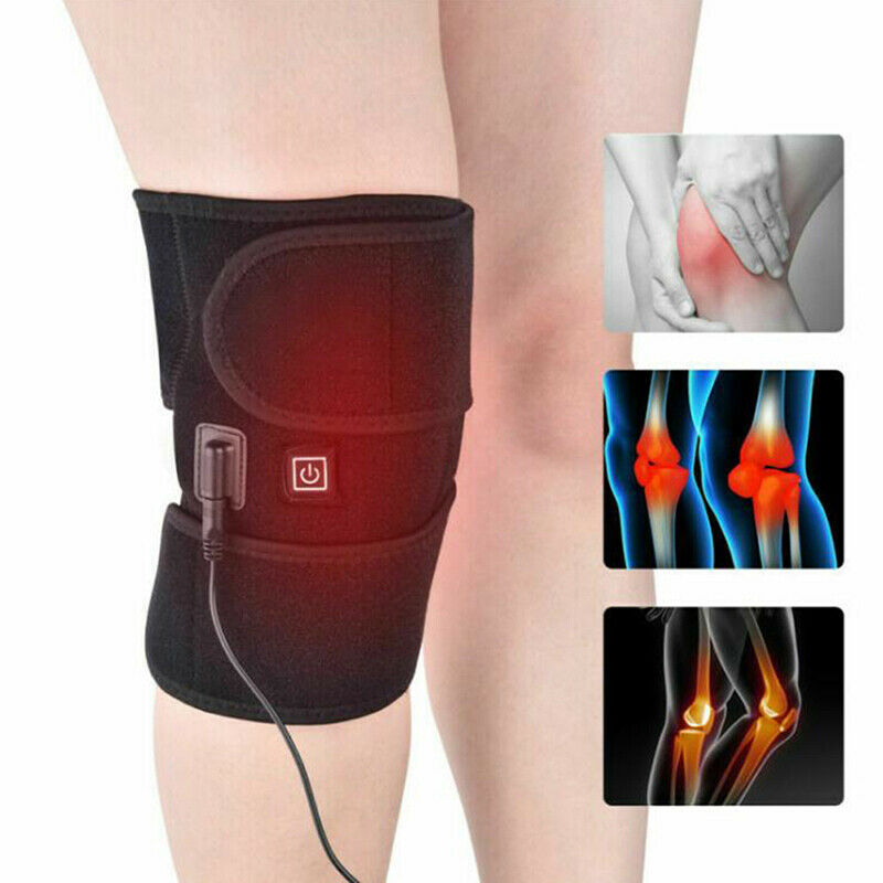 Electric Heated Knee Pad Warm Leg Wrap Belt Brace Arthritis Pain Relief BX